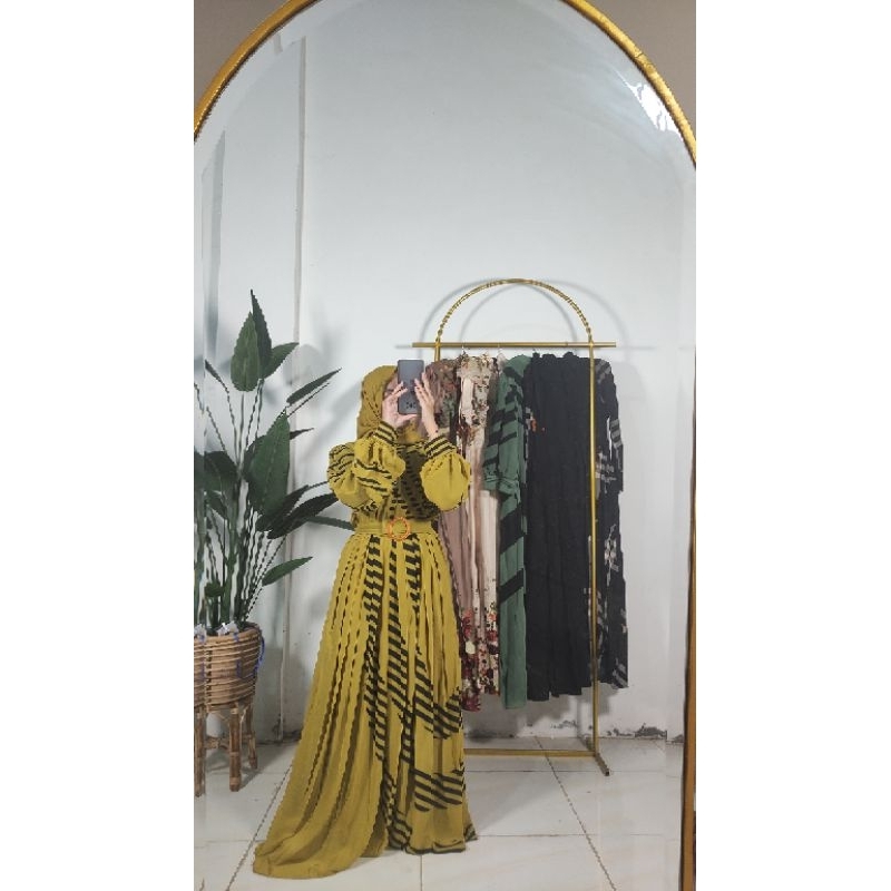 Ready Gamis plisket ceruty full furing .100% ORY .NEW SHR.