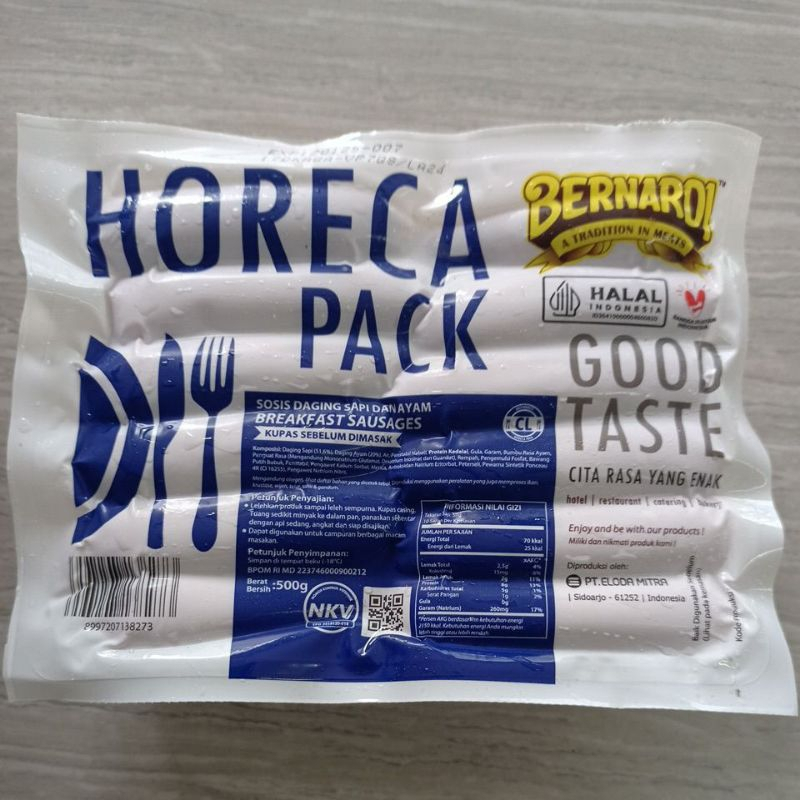 

BERNARDI Horeca Pack Beef Breakfast Sausage (Sosis Sapi) 500gr