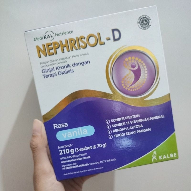 

NEPHRISOL-D 210 gram Susu pasien ginjal dialisis nutrisi tinggi protein