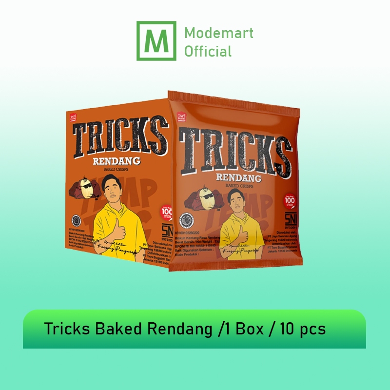 

Tricks Baked Crisps Kentang Rasa Rendang / Biskuit Kentang Rasa Rendang / 1 box / 10 pcs Best Seller