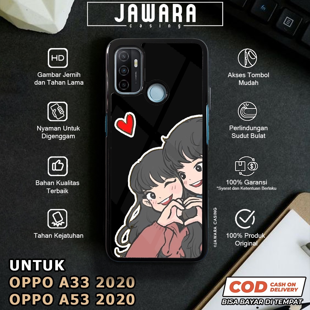 Case Oppo A53 2020 A33 2020 Casing Oppo A53 2020 A33 2020 [COUPLE] Premium Glossy Case Hp Oppo Jawar