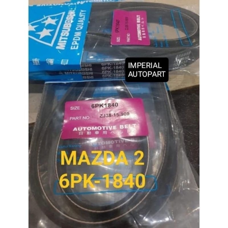 fan belt v belt tali kipas Mazda 2 6PK1840 6PK-1840