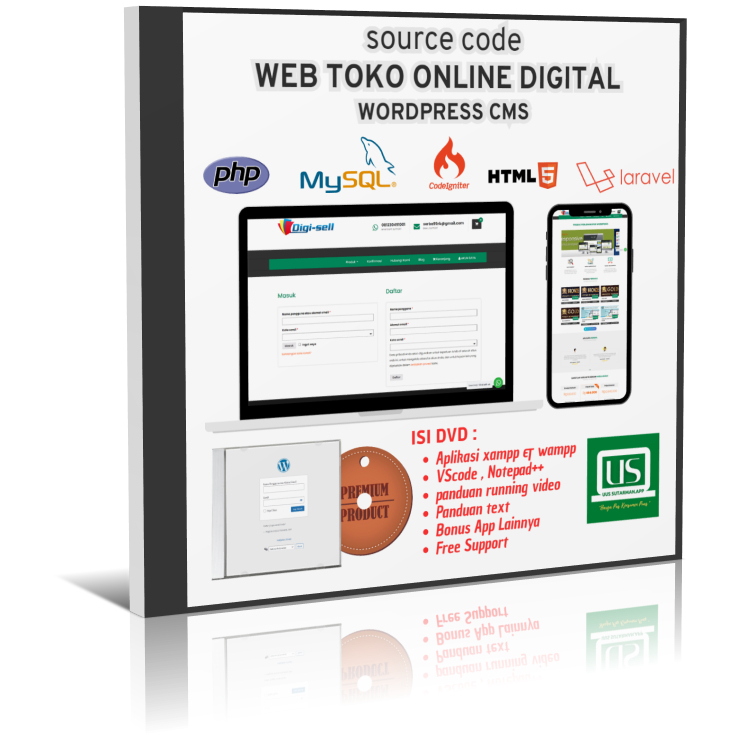Website Toko Online digital berbasis wordpress