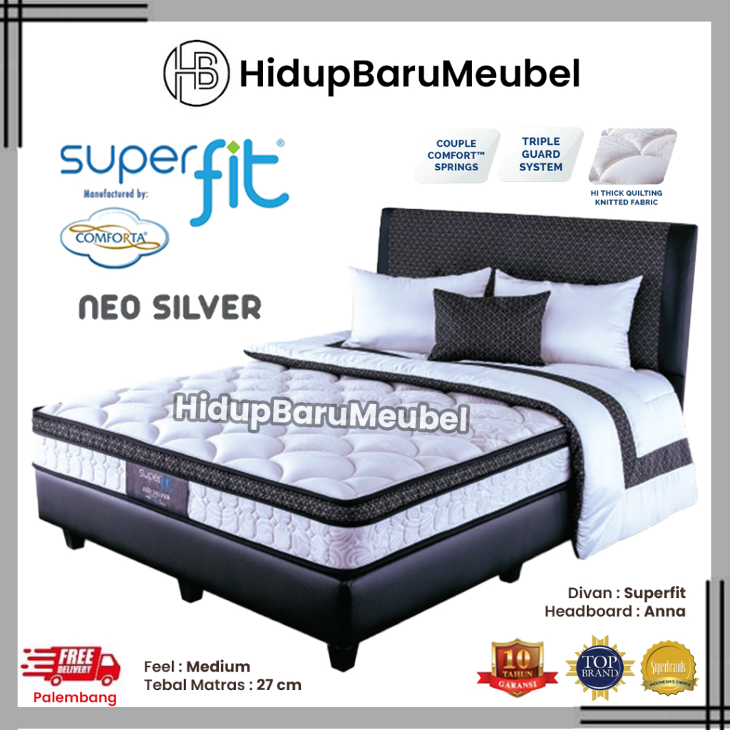 Springbed Superfit NEO SILVER by Comforta / Spring Bed Kasur Matras Comforta / Tempat Tidur Kasur Te