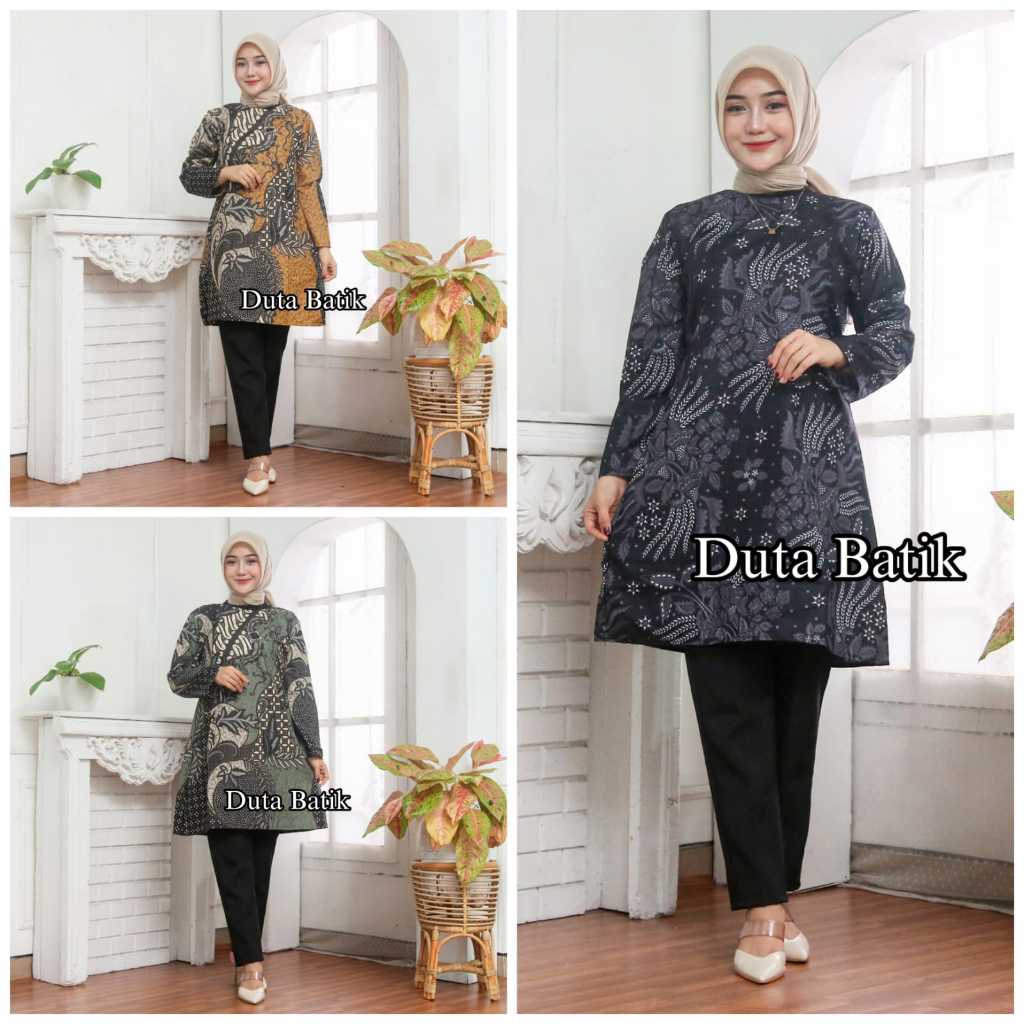 Baju Batik Wanita Tunik Atasan Batik Wanita Wanita Tunik Batik