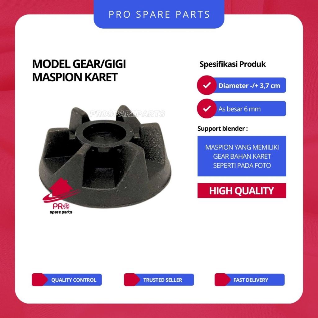 Gear KARET Upper Model Blender Maspion - Gigi Karet Pemutar Blender Maspion