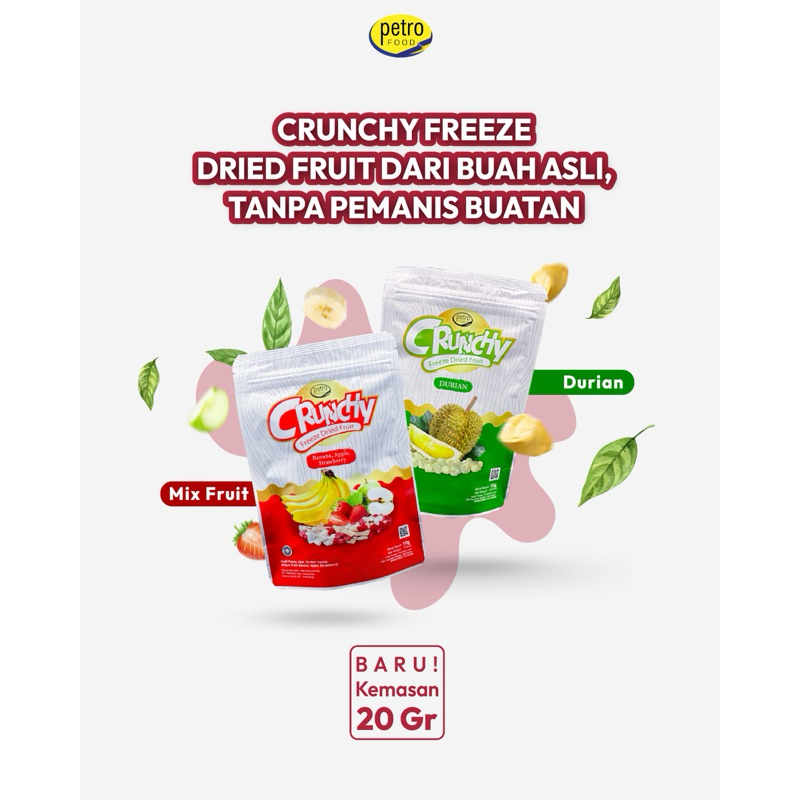 

Petro Food Freeze Dried Fruit Crunchy Durian 20gr Keripik Buah Kering
