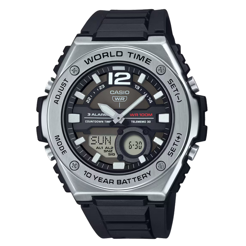 JAM TANGAN Casio MWQ-100-1AVDF Jam Tangan Pria Silver Black