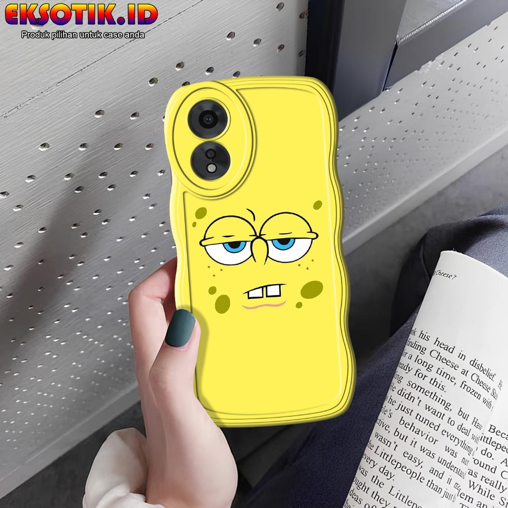 Case Oppo A18 / A38 Gelombang - Casing Oppo A18 / A38  - Silikon Oppo A18 / A38  - Softcase Oppo A18 / A38  - Kesing Oppo A18 / A38  - Eksotik.id