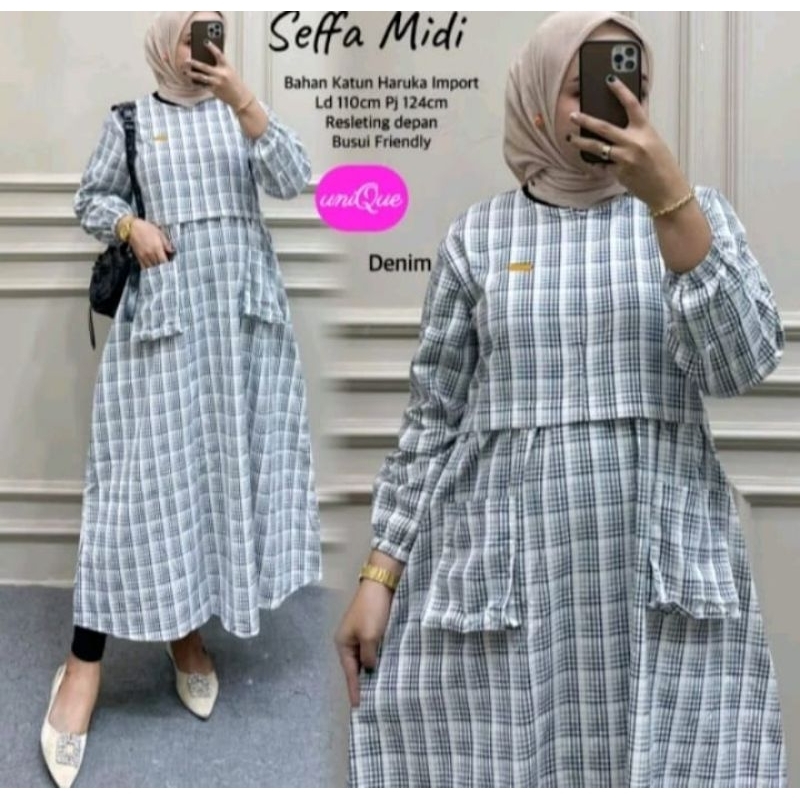 SEFFA MIDI DRESS TERMURAH