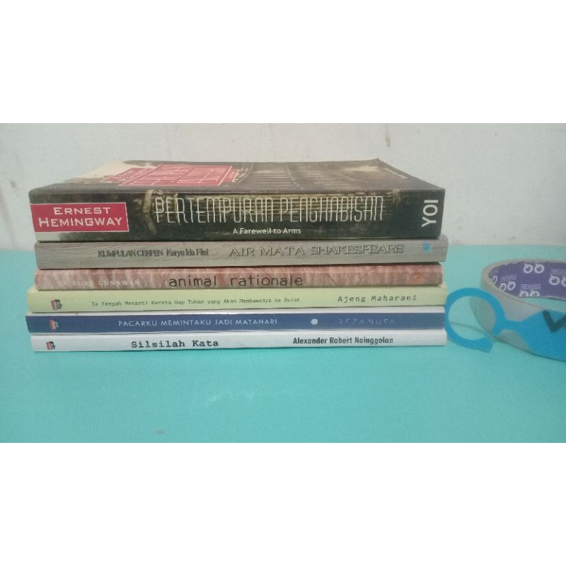 (100% ORIGINAL) - Paket 6 Buku (Preloved) Sastra - Kumpulan Cerpen, Novel, dan Buku Puisi - Koleksi 