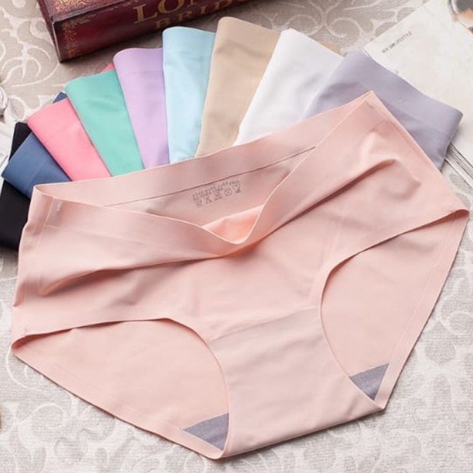 Jgn78 6 Pcs CD Celana Dalam Wanita Seamless Halus Tanpa Jahitan Anti Nyeplak  Size M L XL XXL