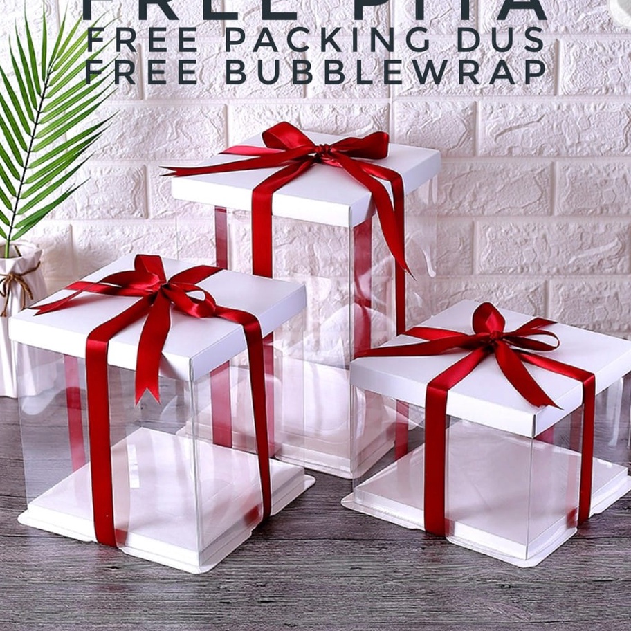 

Langsung Dapatkan Diskon Langsung Cake Box Mika Dus Kue Kotak Kue 22x22 cm Transparant PET