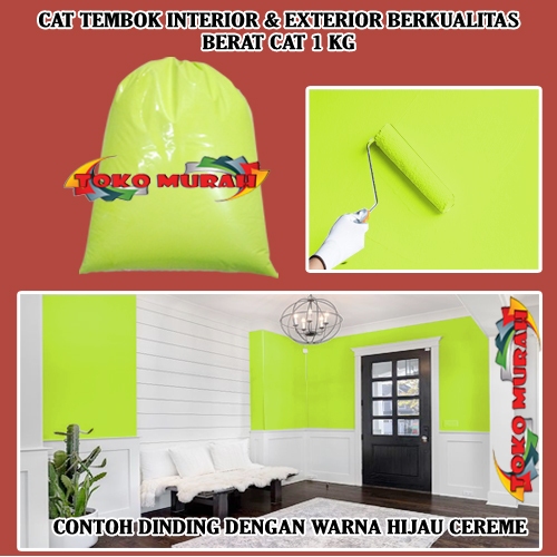 Cat Tembok Kiloan ( SUPER 1 ) Dalam ruangan ( indoor / interior ) / Cat Tembok Warna Hijau Stabilo