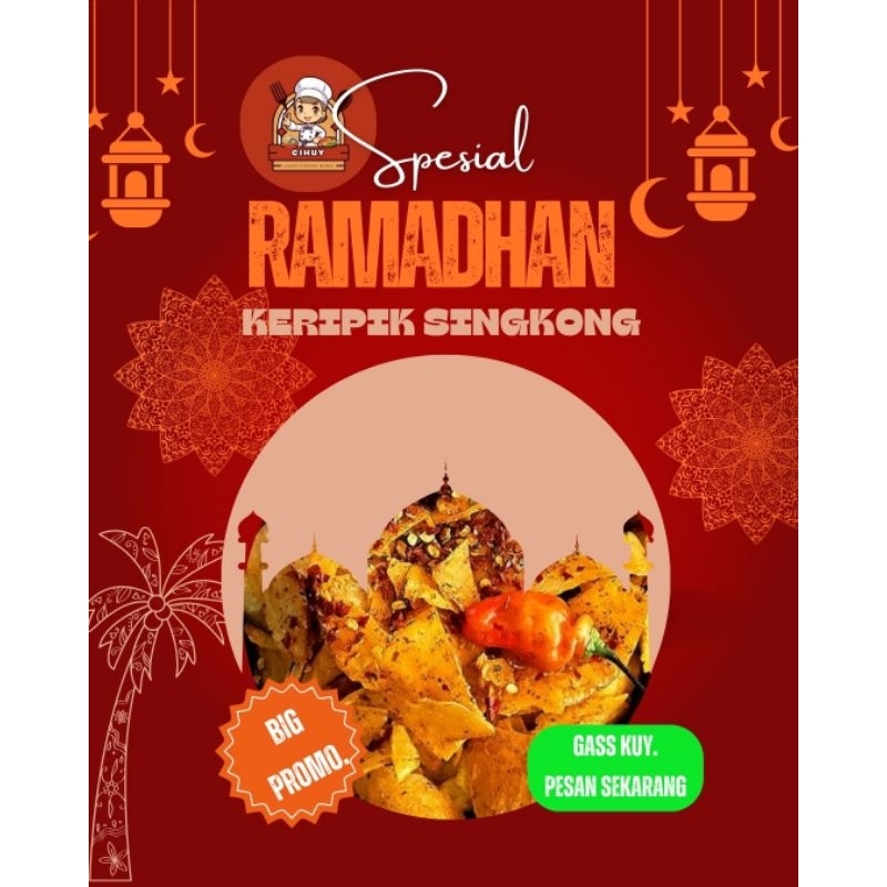 

250gr KERIPIK SINGKONG ORIGINAL,PEDAS ASIN, DAN DAUN JERUK.