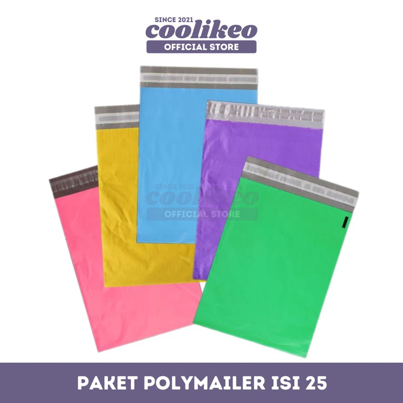 

[READY] POLYMAILER UKURAN 17x30 16x20 WARNA UNGU LILAC BIRU BABY BLUE ORANGE ORENS HITAM BLACK HIJAU GREEN WHITE GLOSSY PUTIH ISI 25