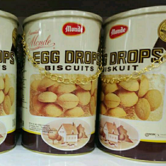 

Monde Egg Drops 750gr Biscuits Kaleng