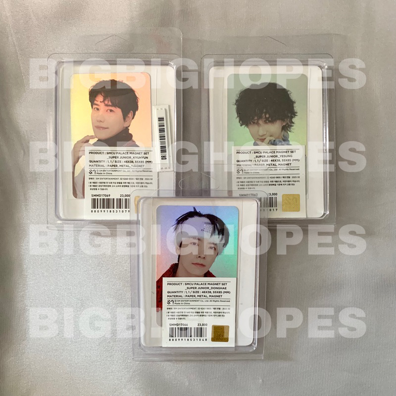 SMCU Super Junior magnet + photocard Kyuhyun Donghae Yesung