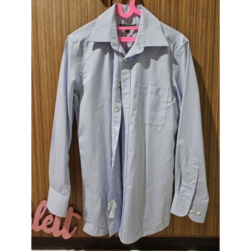 PRELOVED G2000 BLUE LONG SLEEVES SHIRT (MEN'S) SIZE 15 / BAJU KEMEJA LENGAN PANJANG PRIA BIRU POLOS 