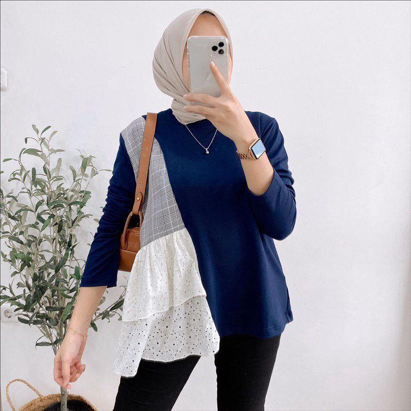Syara Blouse wanita blouse muslim blouse muslimah blouse jumbo baju atasan wanita