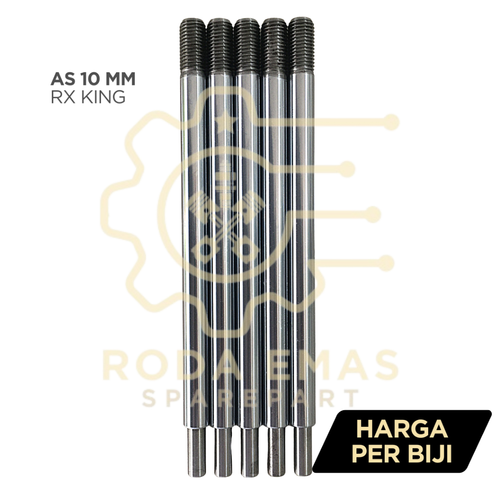 As Shock Belakang Yamaha RX King Shogun SP 125 Thunder 125 As 10 mm Panjang 16,87 cm As Piston 7 mm 