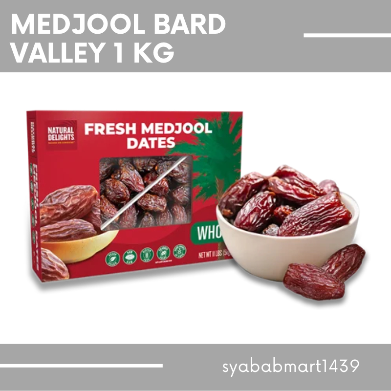 

Bard Valley Natural Delights Medjool Dates 1 kg Box / Kurma Medjool USA Super