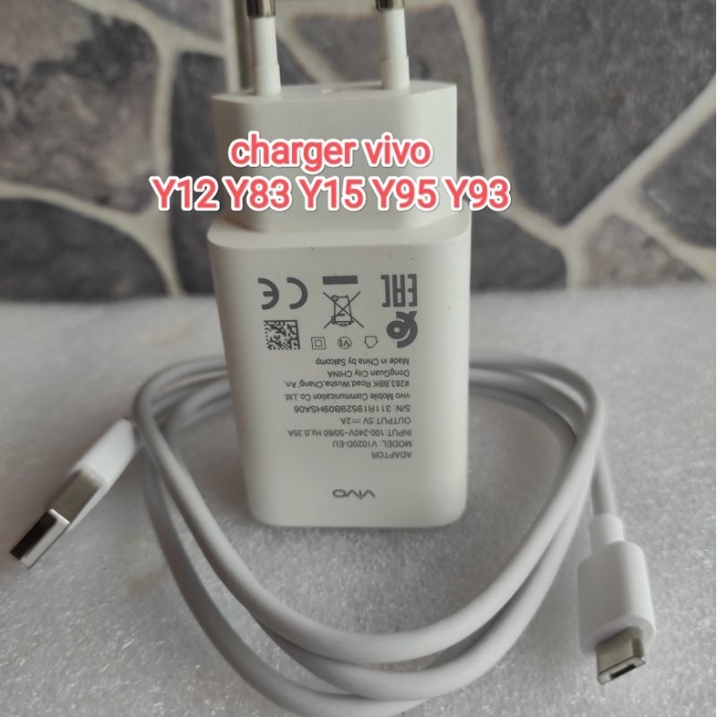 vivo charger cas Y12 Y83 Y15 Y95 Y93 original bawaan hp micro usb 10wat bekas