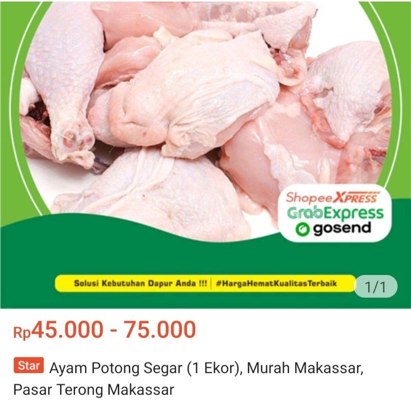 

ayam potong segar 1 ekor