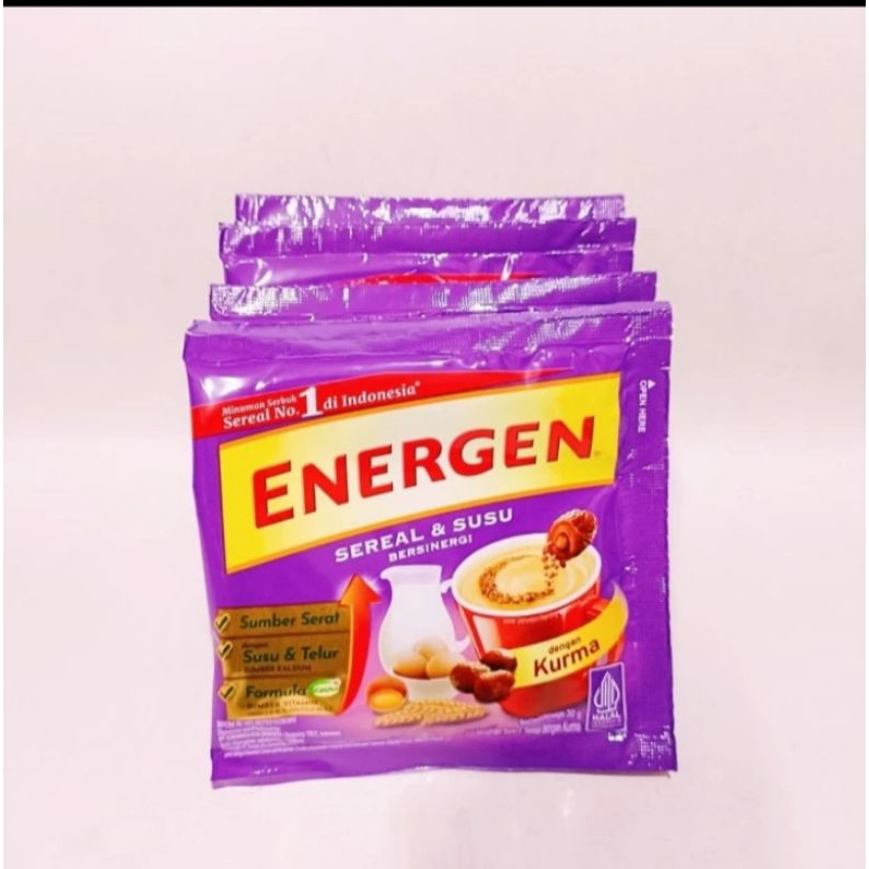 

Energen Rasa Kurma 34gram 1 Renteng isi 10 Sachet