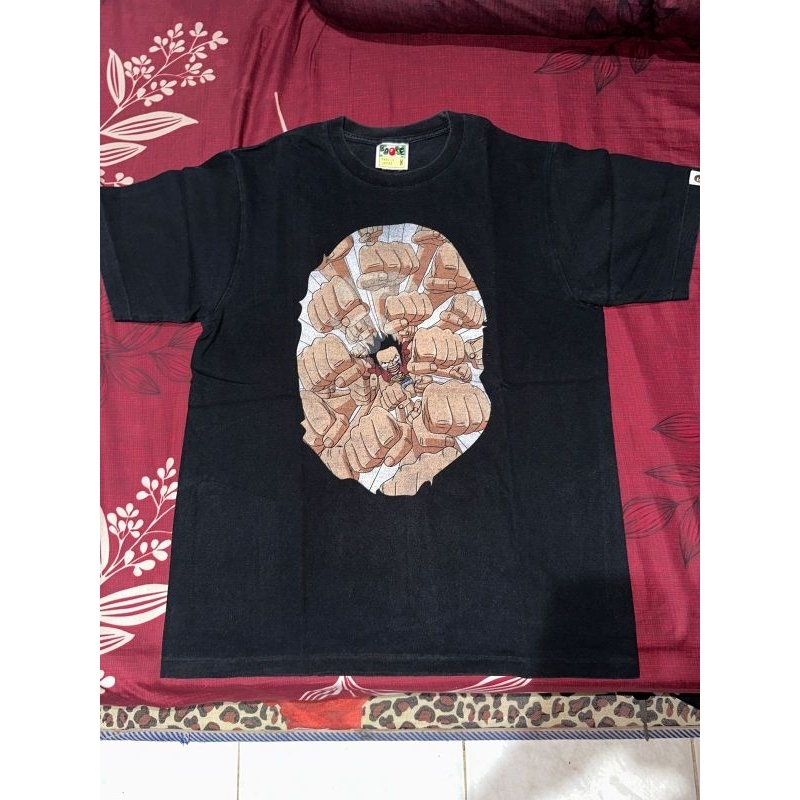 Kaos A bathing ape x one piece luffy