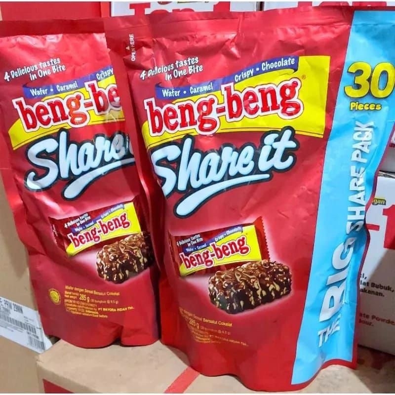 

beng beng share it/ beng beng pack isi 10 pcs/ beng beng coklat