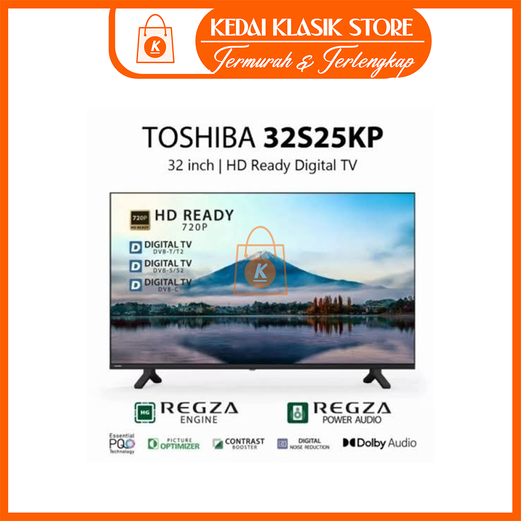 TOSHIBA 32S25KP LED DIGITAL TV 32 INCH TOSHIBA 32S25KP / 32S25KP
