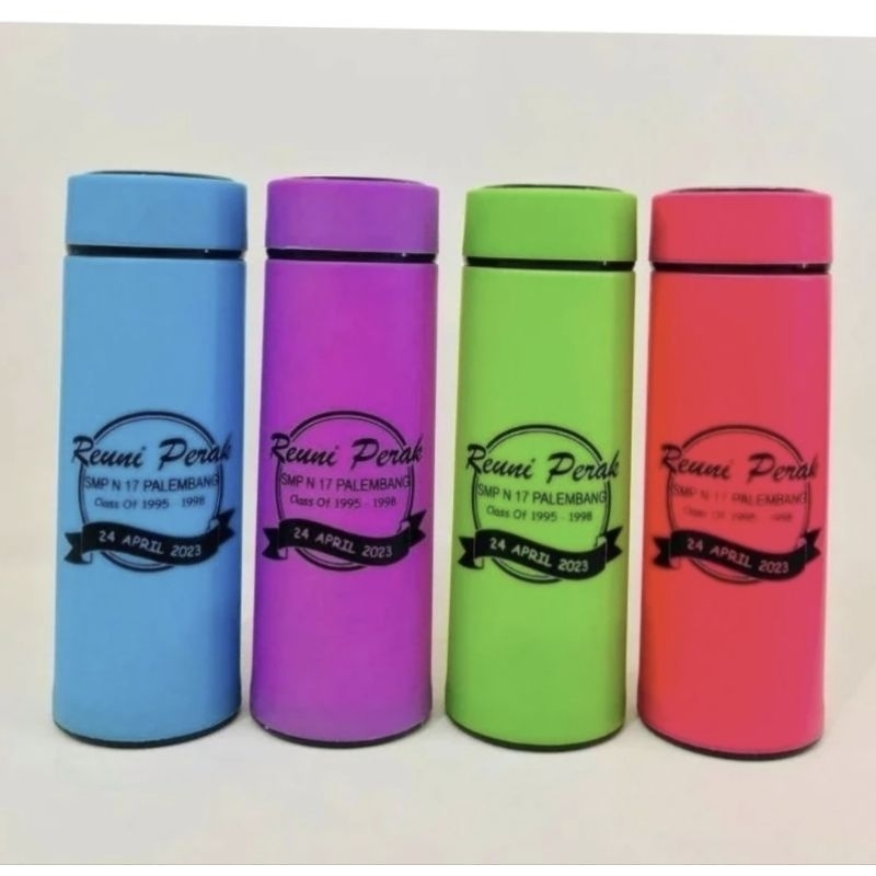 Botol Tumbler Kaca Souvenir Merchandise Kantor Promosi Wedding Aqiqah