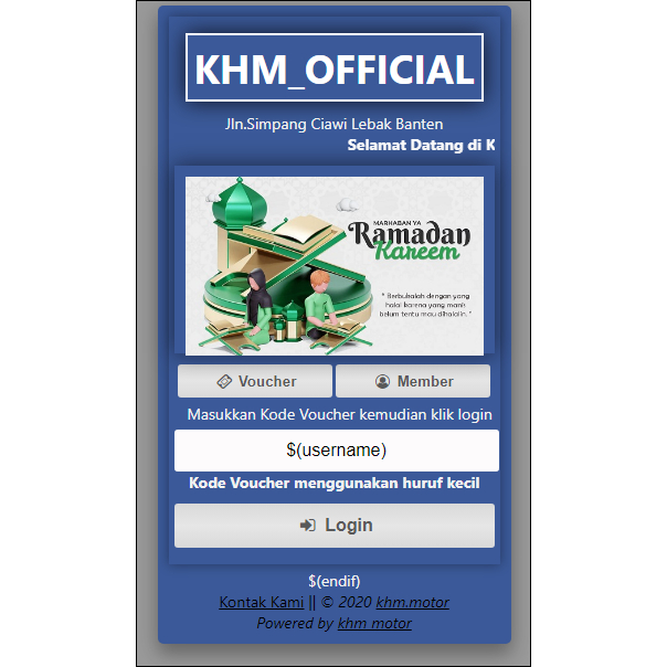 LOGIN  PAGE V.4.1 RAMADAN