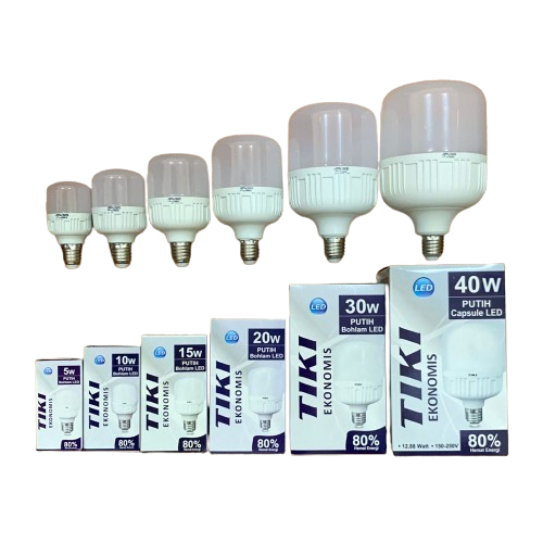 TIKI LAMPU BOHLAM LED EKONOMIS 5W 10W 15W 20W 30W 40W