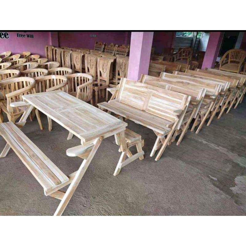 Kursi meja lipat kayu jati termurah kursi meja minimalis kayu jati jepara