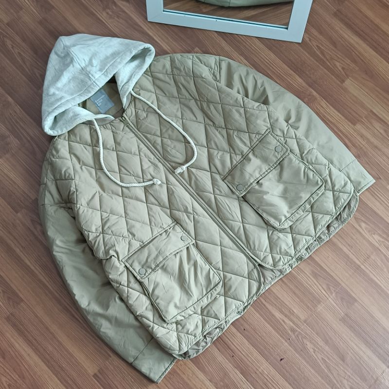 Outer Jacket Quilted Hoodie 8Second