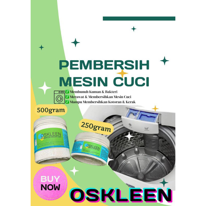 OSKLEEN PEMBESIH MESIN CUCI| PEMBASMI KOTORAN DAN KUMAN MESIN CUCI