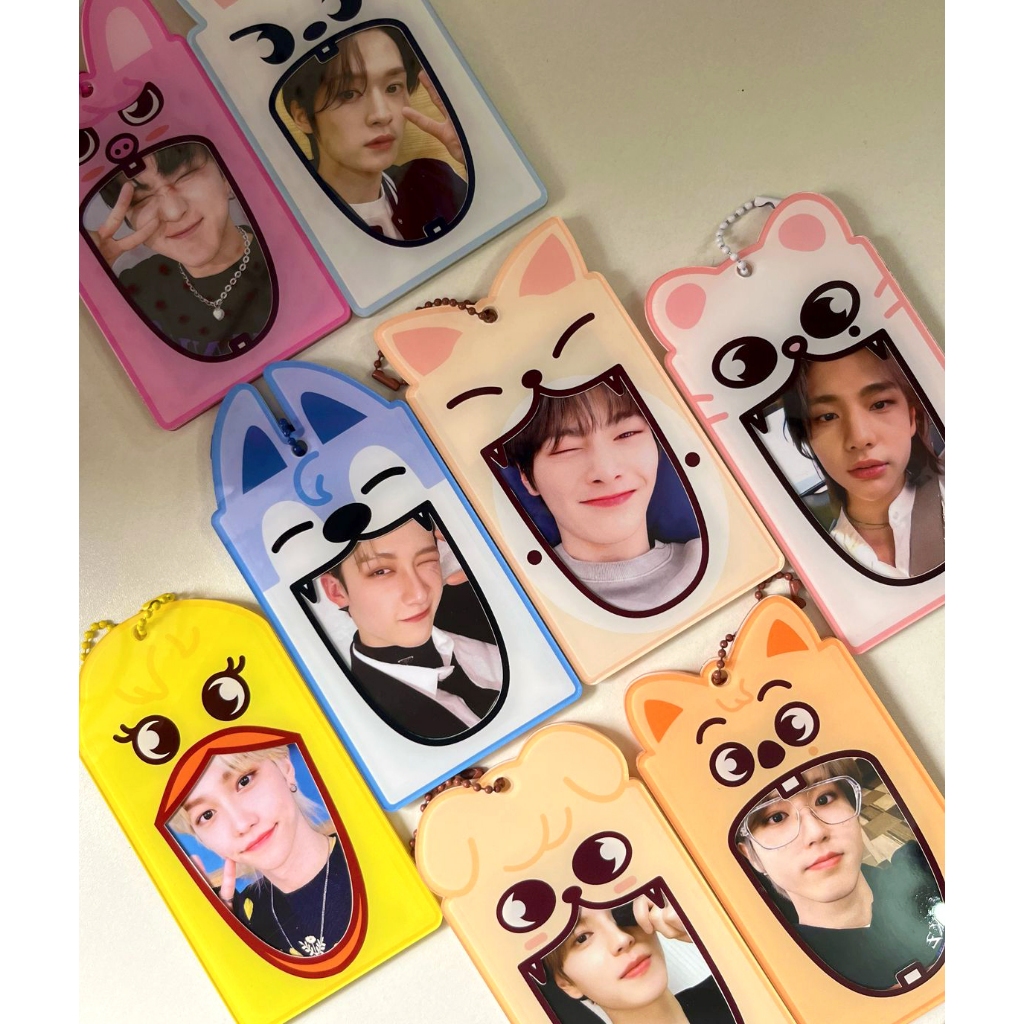 

[POPSINSTUDIO] Hungry Skzoo Big Acrylic Card Holder Cahol Photocard Polaroid PC Frame Tag ID Card Case