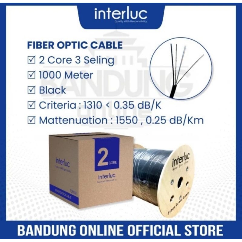 INTERLUCK KABEL FIBER OPTIK Dropcore 2core 3Seling