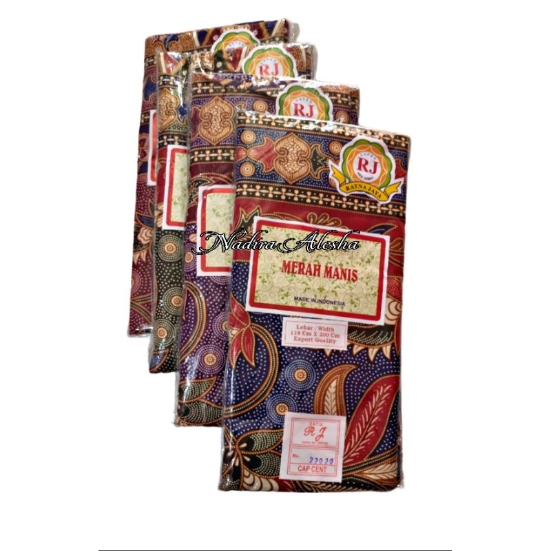[1pc]SARUNG RJ/Ratna Jaya Merah Manis ukuran 118cm×200cm / TAPIH KURUNG BATIK WANITA/TAPIH BATU/SARU