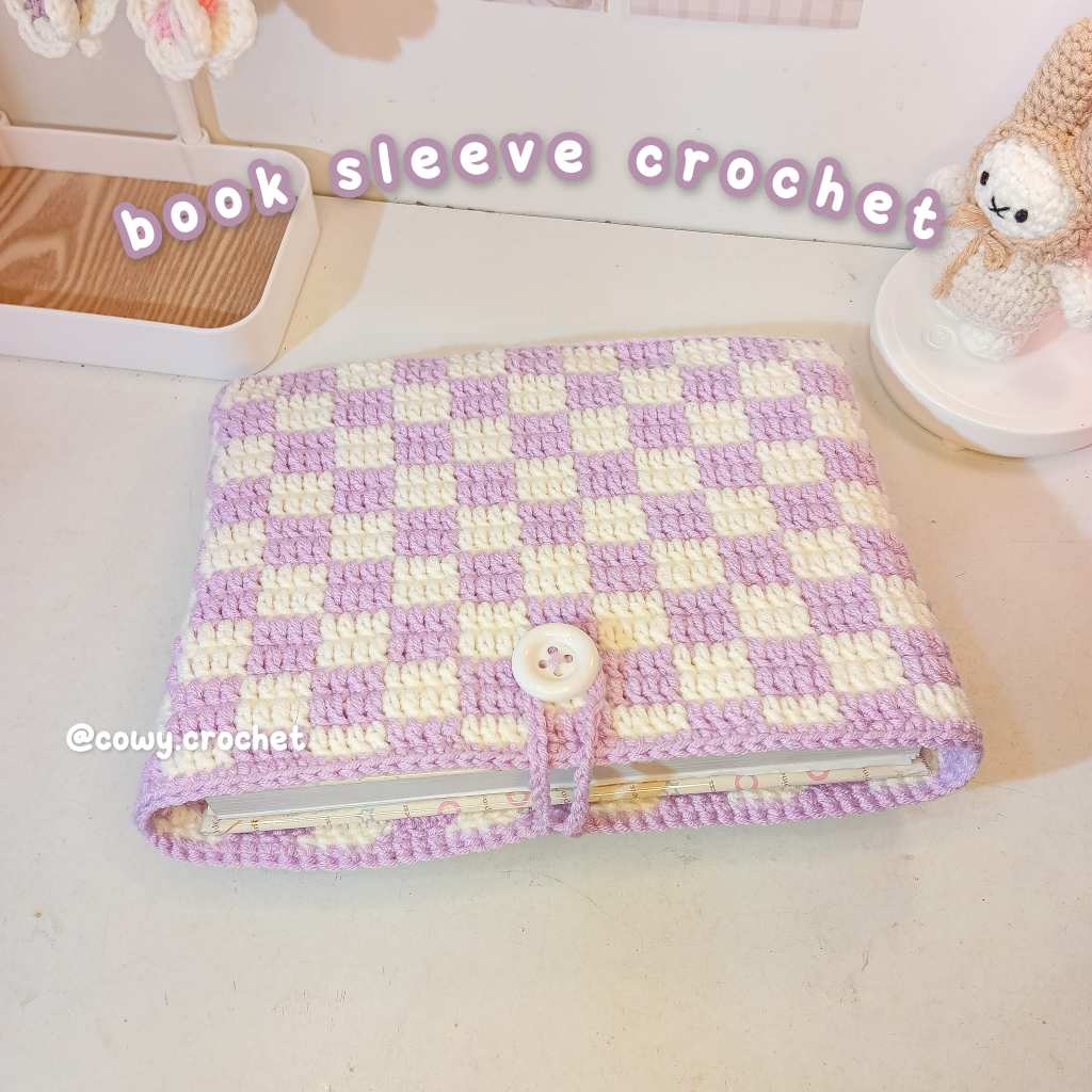 Book Sleeve Crochet, E-reader, Onyx Boox, Kindle, Sampul Buku Rajut