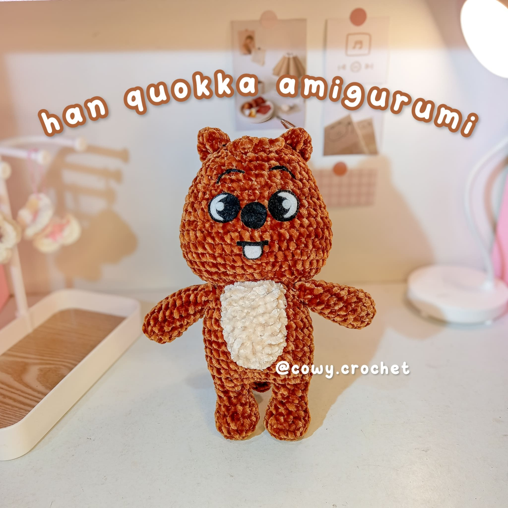 Amigurumi Skzoo Han Aquokka Plushie Stray Kids, Boneka Rajut