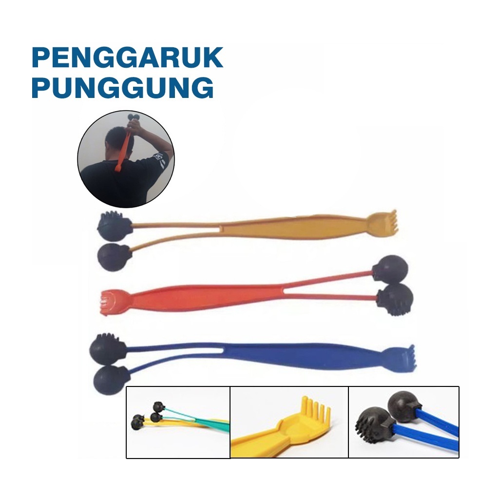 ALT - Penggaruk Punggung Set 2in1 Ketokan Bola Pijat Terapi Garukan Plastik