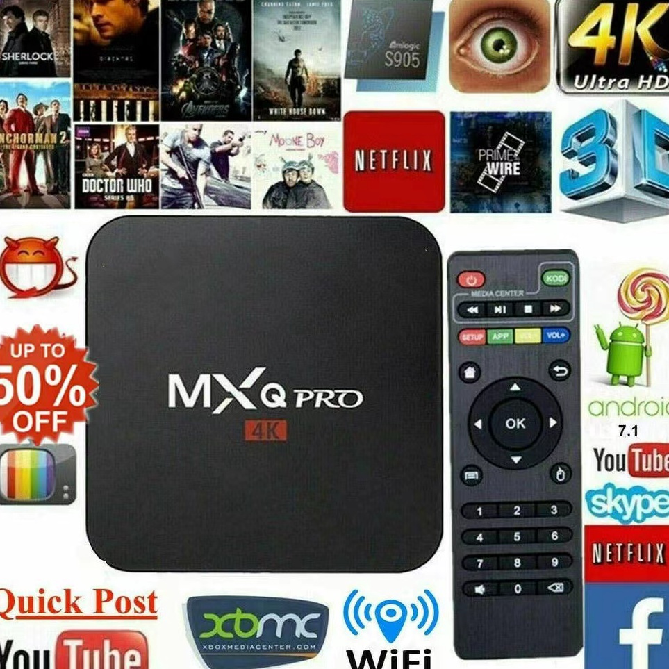 be TV Box Android Smart MXQ PRO 4K RK3229 1G8G H264H265