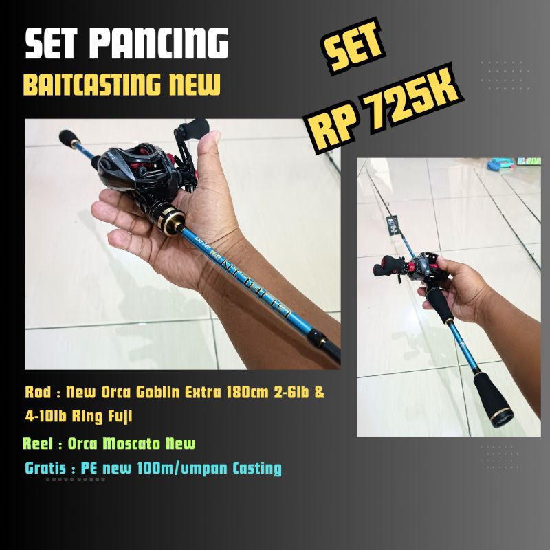 Set Pancing Baitcasting Orca Goblin Extra Dan Reel Orca Moscato