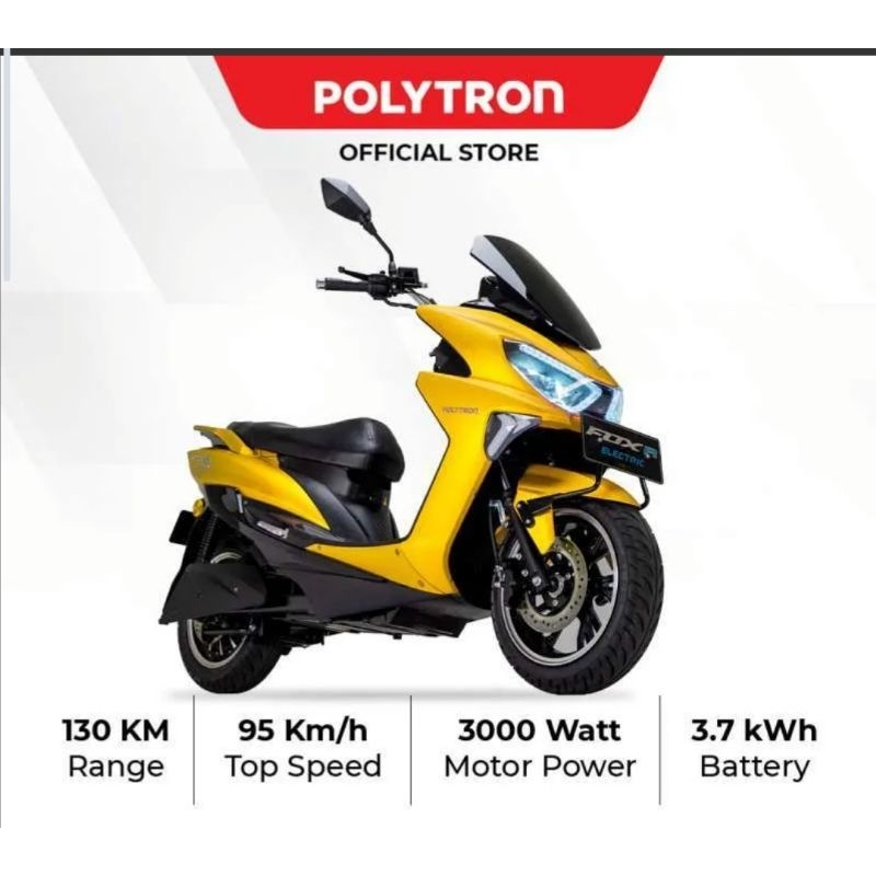 (BANTUAN PEMERINTAH) Polytron Fox R Electric Sepeda Motor Listrik