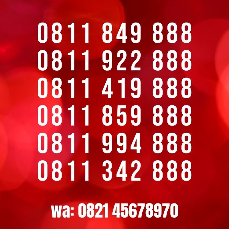 KARTU HALO 10 DIGIT NOMOR CANTIK 888