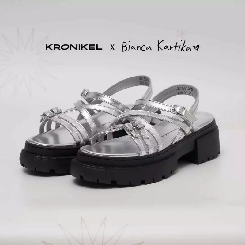 KRONIKEL PROJECT x BIANCA KARTIKA // MIRAE - THIN STRAPS SANDALS - SILVER 37