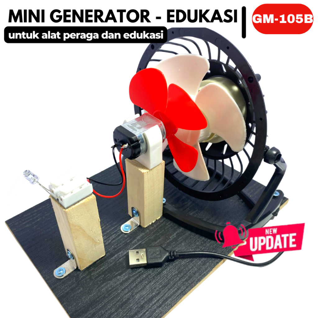 DIY mini wind turbine generator kit edukasi pembangkit listrik tenaga bayu kincir angin